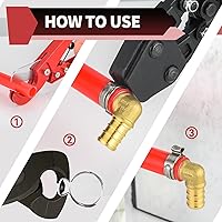 Vista 5 de Paquete de 50 anillos de abrazadera de cincho de 1 pulgada de acero inoxidable EFIELD para tubos de tubería PEX, (CLAMP013-60P)