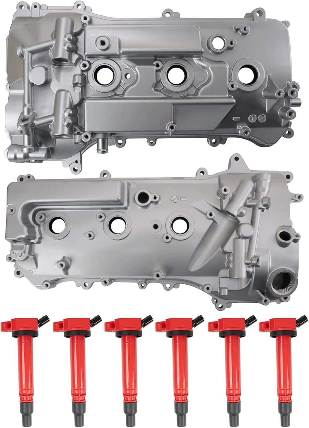TRQ Ignition Coil Kit 8 Piece Valve Cover Compatible with 2017 Toyota Camry
