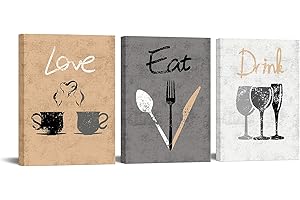 RyounoArt 3-Piece Canvas Art for Dining Spaces: Culinary Inspiration in Every Bite