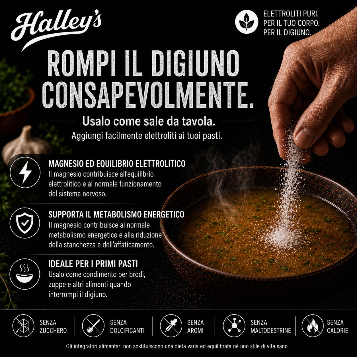Halley’s Elettroliti senza zucchero né edulcoranti, polvere 1 kg