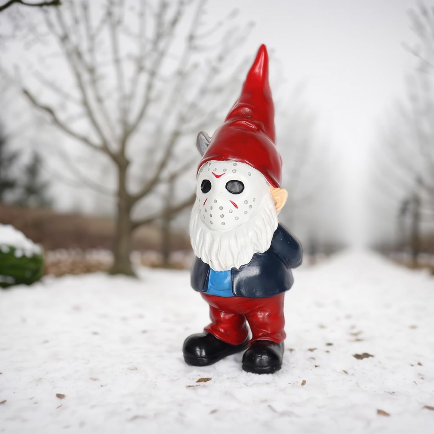 Horror Garden Gnome Statue, Gothic Outdoor Decor, Spooky Collectible for Halloween, Valentines Gifts Outdoor Decorations - Image 6