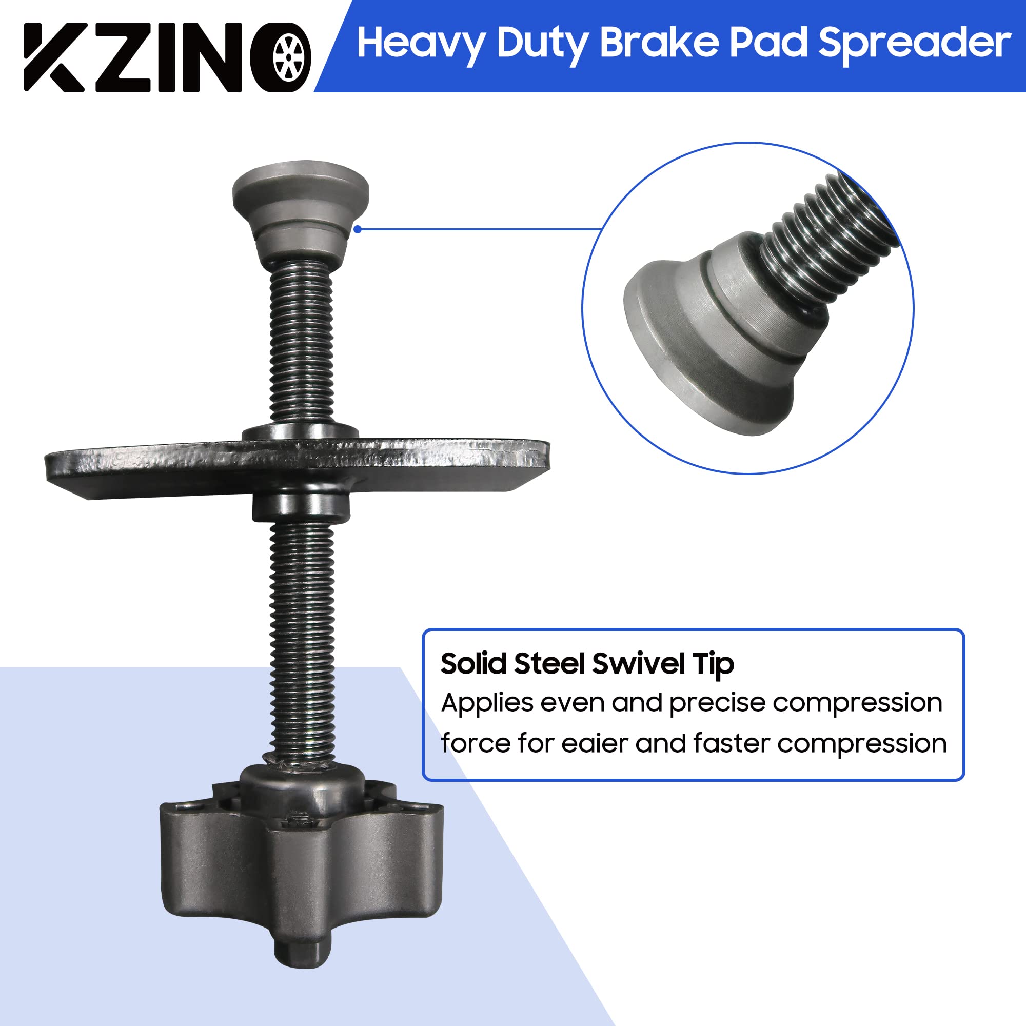 KZINO Brake Pad Spreader, Heavy Duty Piston Brake Caliper
