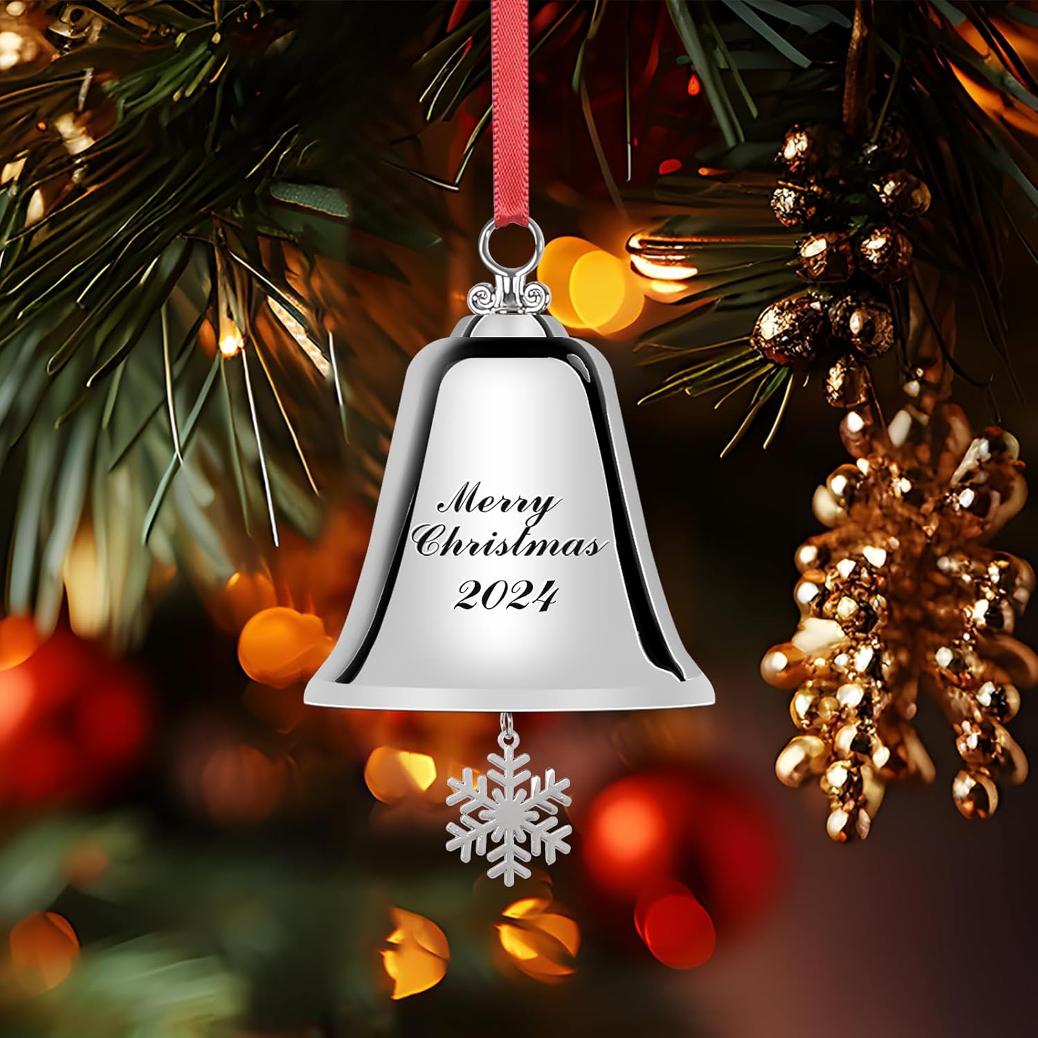 Annual Edition 2024 Christmas Bells — Christmas Snowflake Elegant Women’s Merry Christmas Bells (Silver Bells) — Christmas Decor Christmas Snowflake 2024 Annual Edition Collection