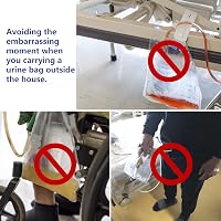 WepMeds Care Vizeletgyűjtő Zsák Tartó Combra, Katéter Drenázs Zsák Fedél Biztonsági Zárással és Gyors Kioldással 6