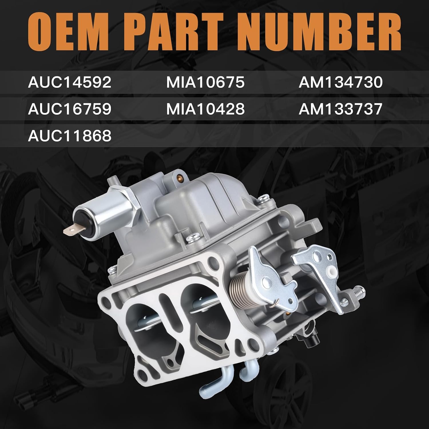 Condition photo showing New/Like New for carburetor carb replacement for john deere gators 4×2 hpx 4×4 hpx 4×4 trail hpx hpx615e replaces auc14592 auc16759 auc11868 am134730 am133737 mia10675 mia10428