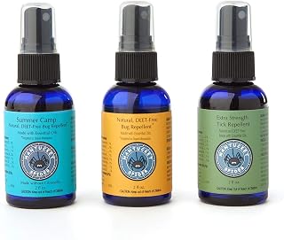 Nantucket Spider Travel Size Bug Repellent Spray 3 Pack | Tick Repellent + Original + Summer Camp | DEET-Free Essential Oil Insect Repellent for Humans | TSA-Friendly | 2 oz
