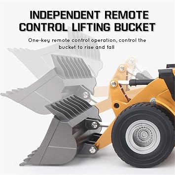 1:16 RC Truck Bulldozer Wheel Shovel Loader Tractor Model Engineering Car 9 Channel RC Car Toy