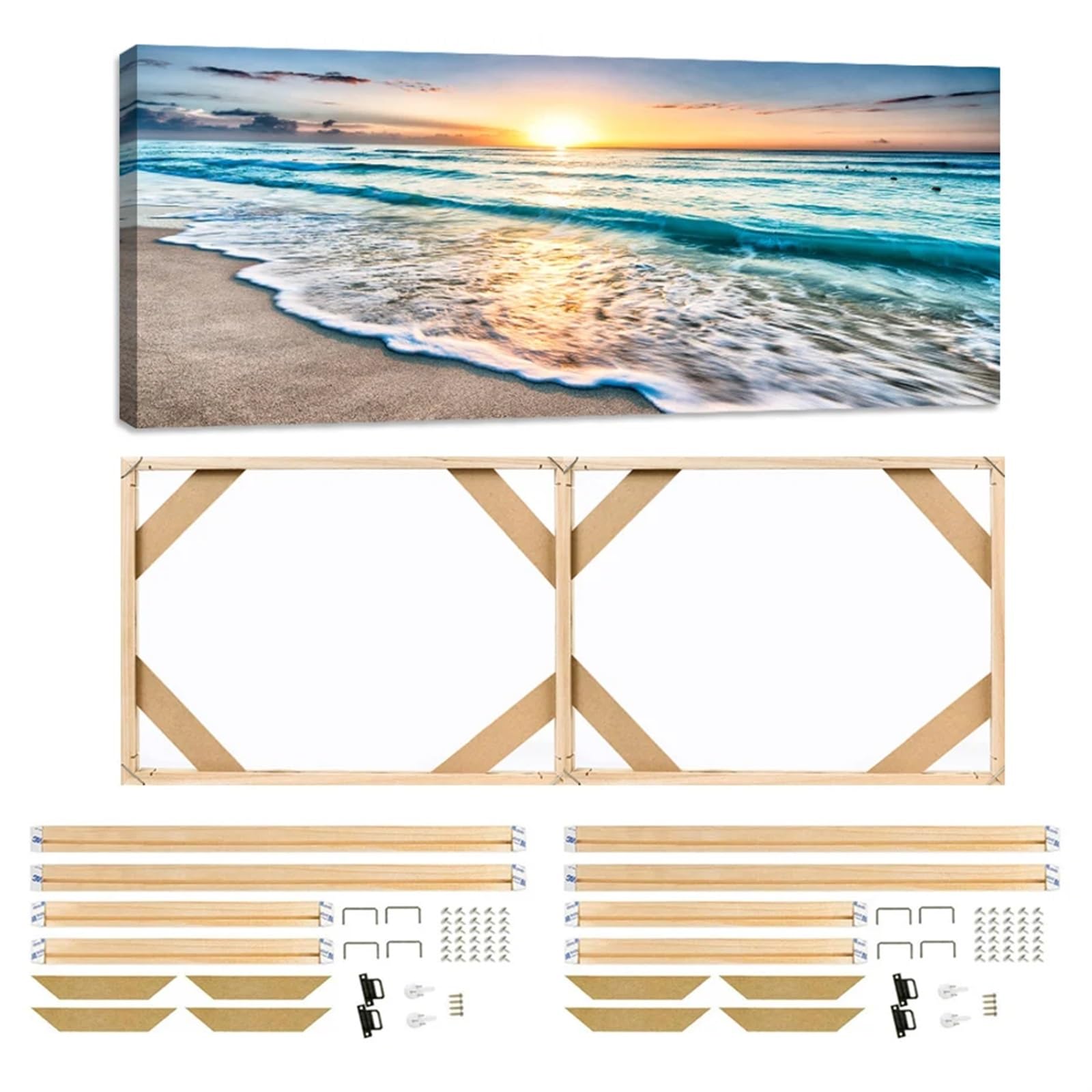 photo frame kits DIY Canvas Large Frame Kits Solid Wood Stretcher Bars Accessories for Oil Painting Prints Poster Picture Wall Art for crafts party school projects(Width 45cm,Height 35cm)