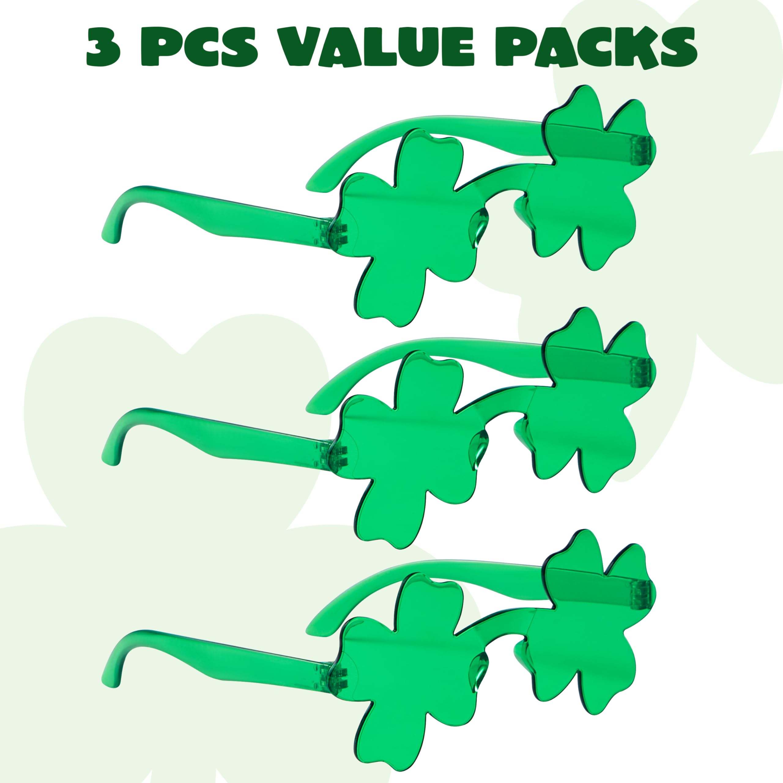 JOYIN 3 works St. Patricks Day Sunglasses Shamrock - Image 2
