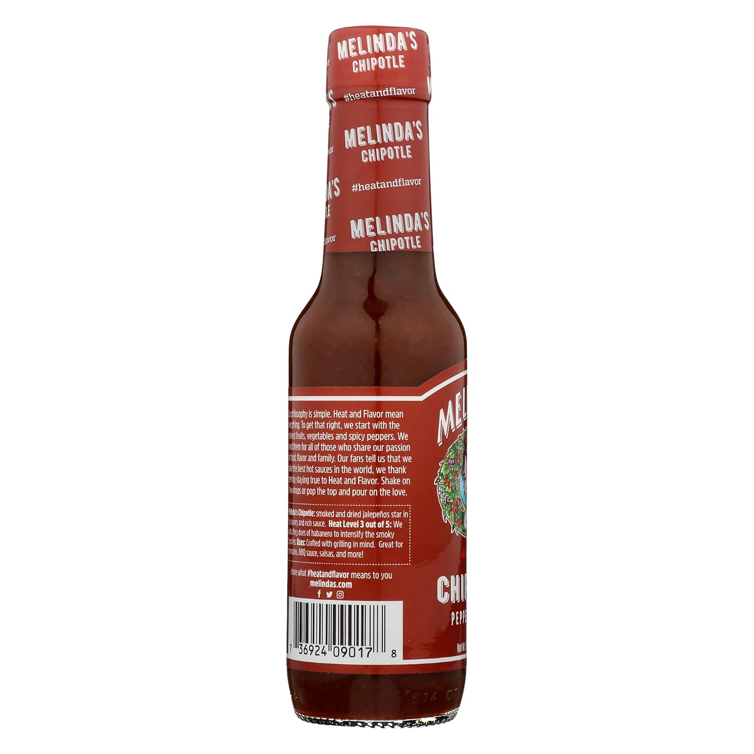 Melinda's Chipotle Pepper Hot Sauce, Vegan, 5 Ounces (Pack Of 6)