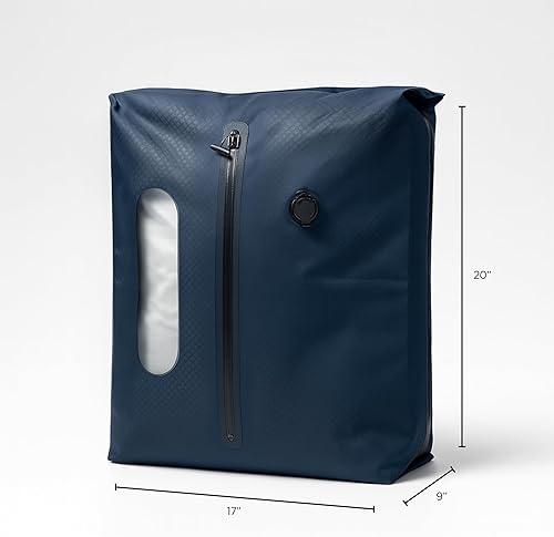 Vista 3 de Bolsas de compresión de viaje con sellado al vacío para equipaje de mano, impermeables, herméticos con ventana y válvula unidireccional integrada