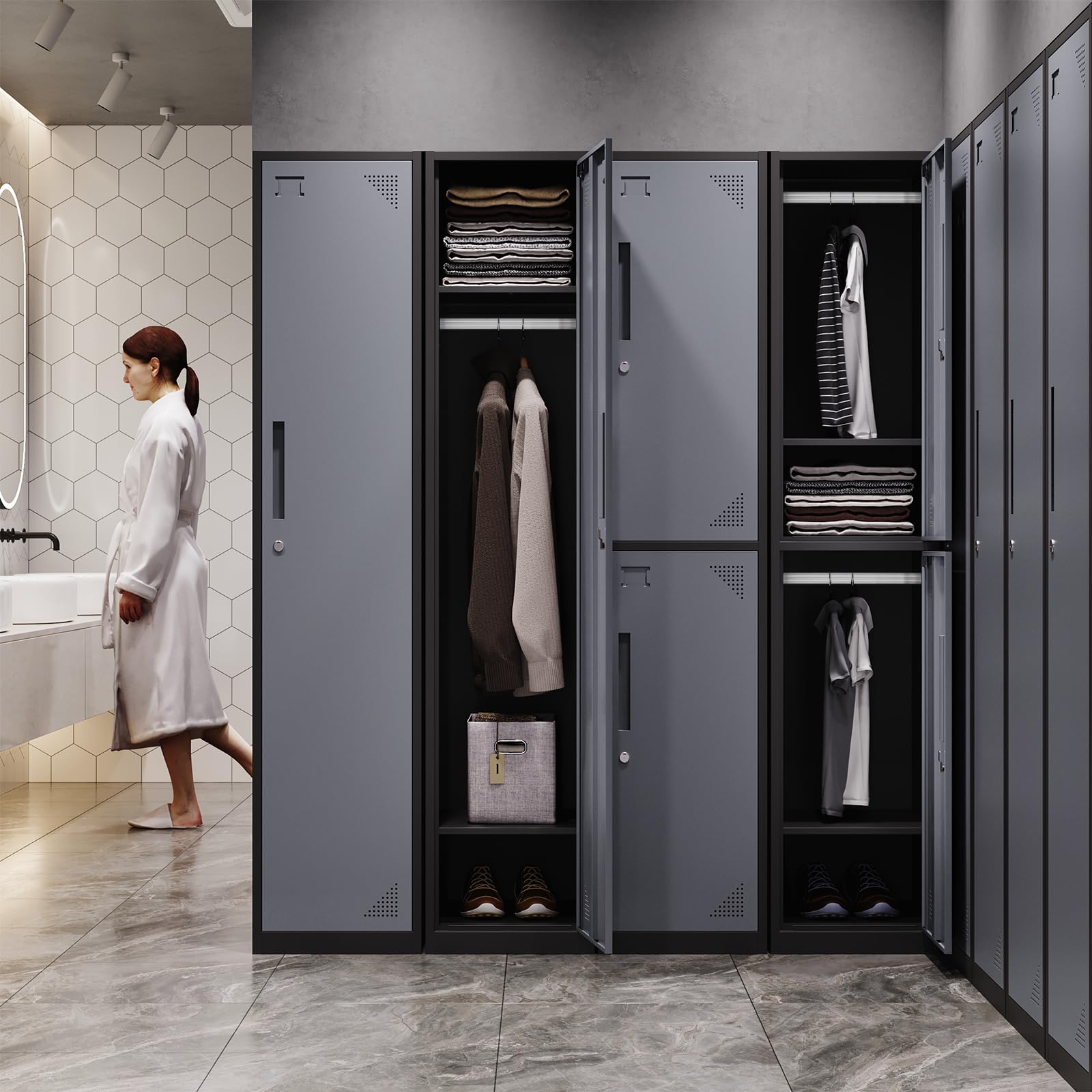 スチールラック・メタルラック CRASH GATE CAGO LOCKER CABINET Amazon