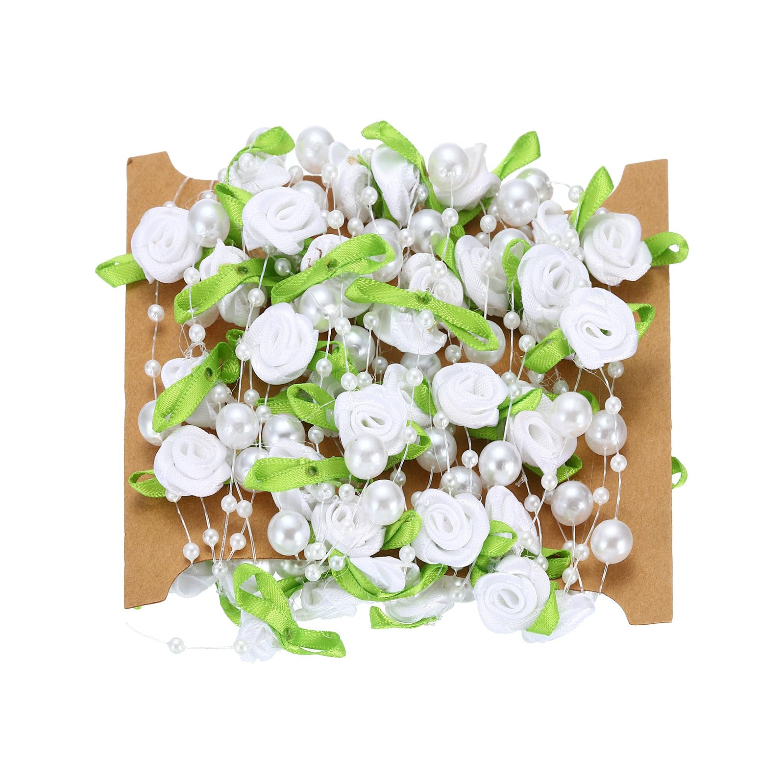 PATIKIL Rose Perle Ficelle Perles Guirlande, 16,4 Ft Artificiel Rose Perle Fil Guirlande Pour Noël Arbre Fête DIY Artisanat Maison Mariage Décoratif Bleu