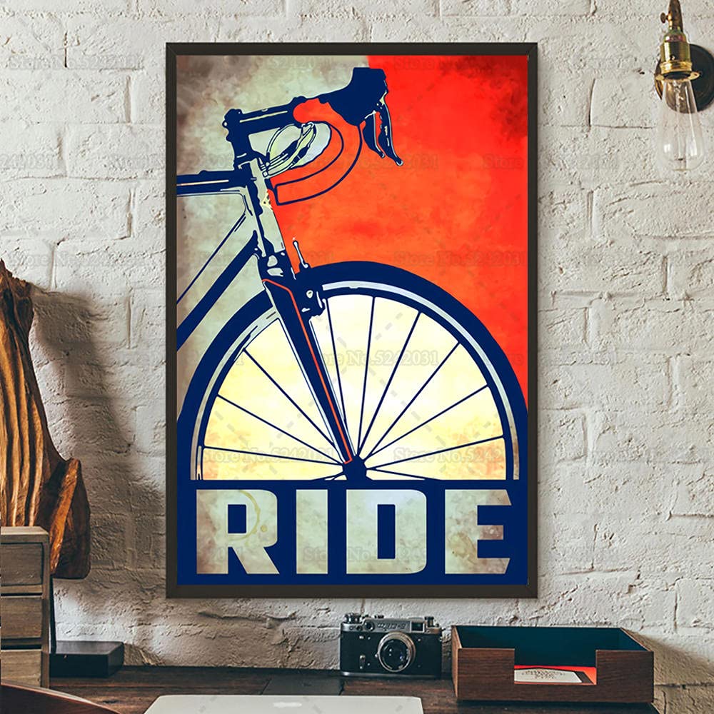 poster rennrad retro zuomo Reiten Vintage Fahrrad Radfahren Fahrrad Leinwand Malerei Fahrrad Wandkunst Dekor 50x70 cm Kein Rahmen Buying Option:Small/Medium BERNER - Bikes & sync-100626