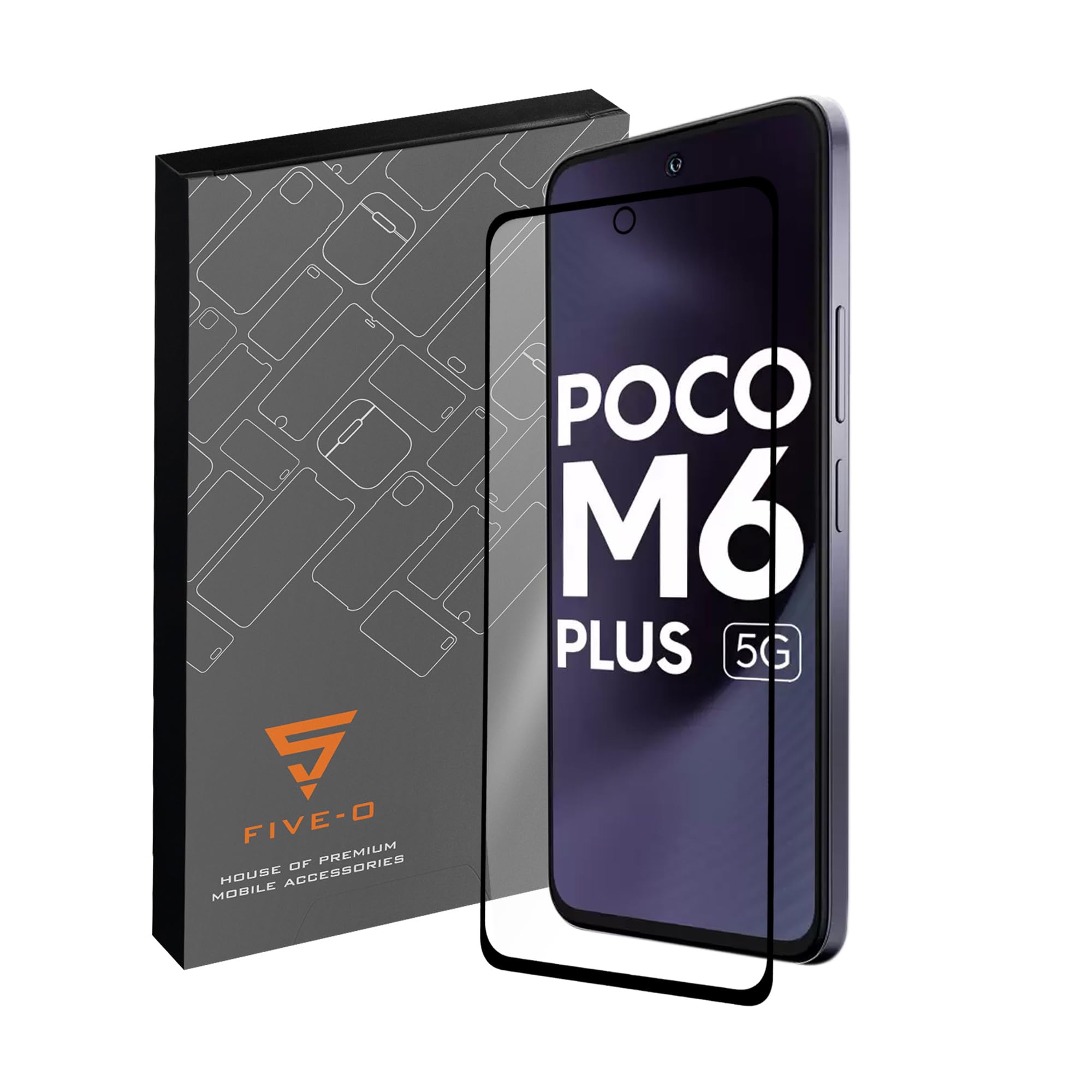 FIVE-O Tempered Glass Screen Guard for Poco M6 Plus 5G - Edge to Edge Tempered Glass Screen Protector - 9H Hardness - 6D Tempered Glass - Pack of 2 (B0DB8LD67H) Amazon Price History, Amazon Price Tracker