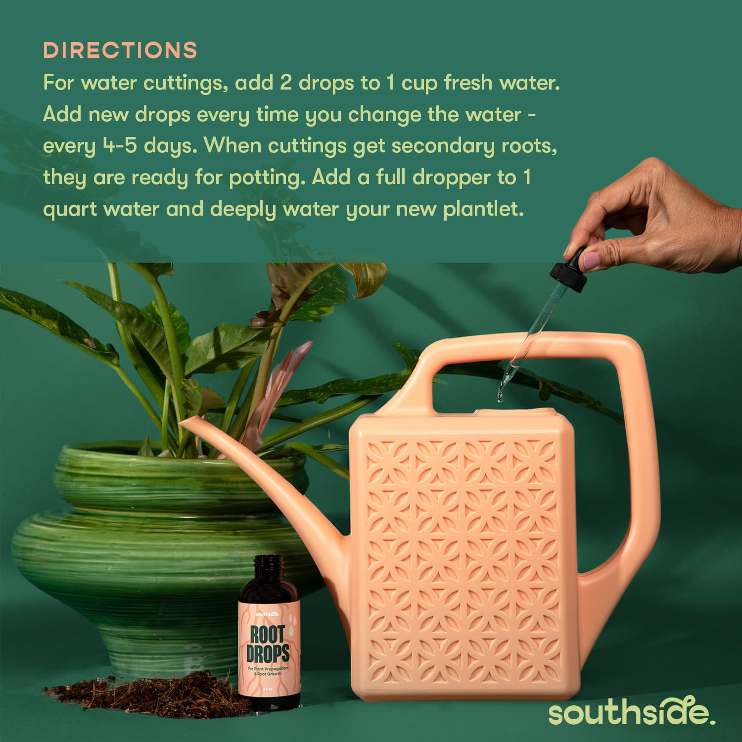 Root Drops - Liquid Rooting Vitamins | Fast Propagation, Stronger Roots, Less Shock | Works in Water, Soil, Leca, Moss | for All Indoor Houseplants Like Pothos, Monstera, Philodendron (4 oz) - Image 4