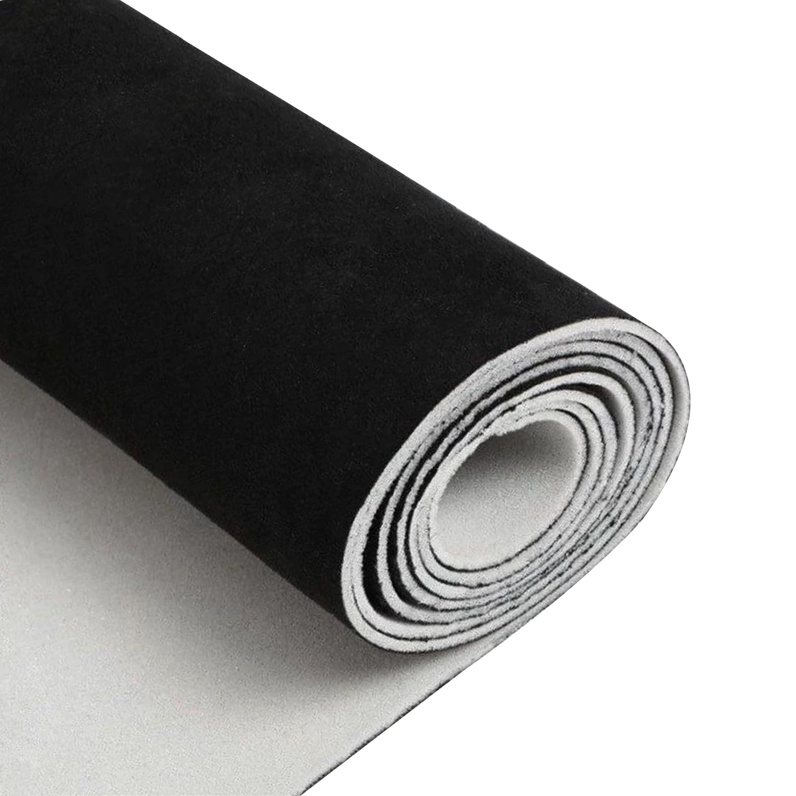 Tessuto per Cielo Auto, 244x152 cm (96x60 Zoll) (Spessore 4mm), Nero Stoffa per Foderistica Interni Auto,Ristrutturazione Tettoie per Camper, Furgoni