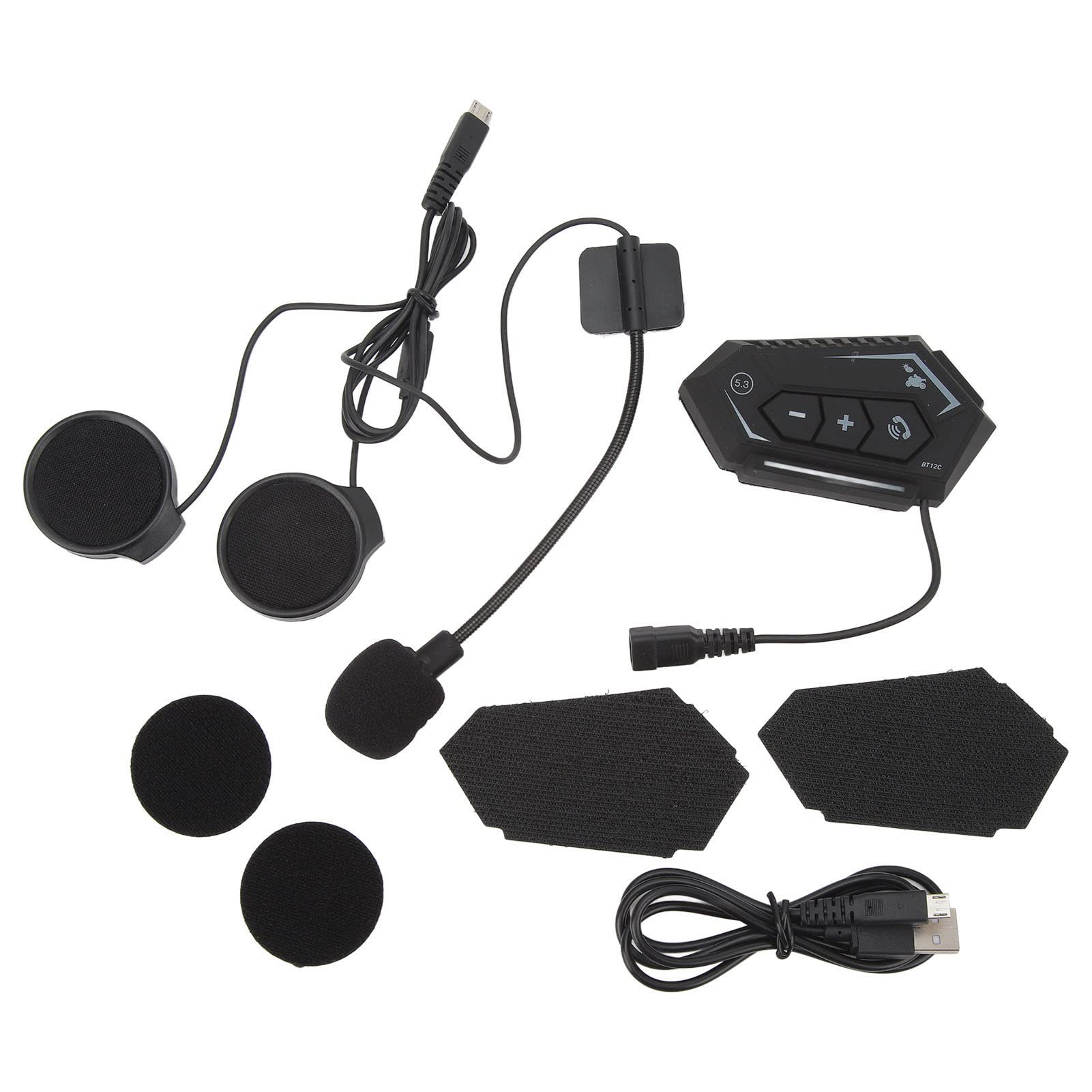 Auricolari per Moto Cuffie Impermeabili Wireless con Comando Vocale per Viaggi in Bicicletta Materiale ABS