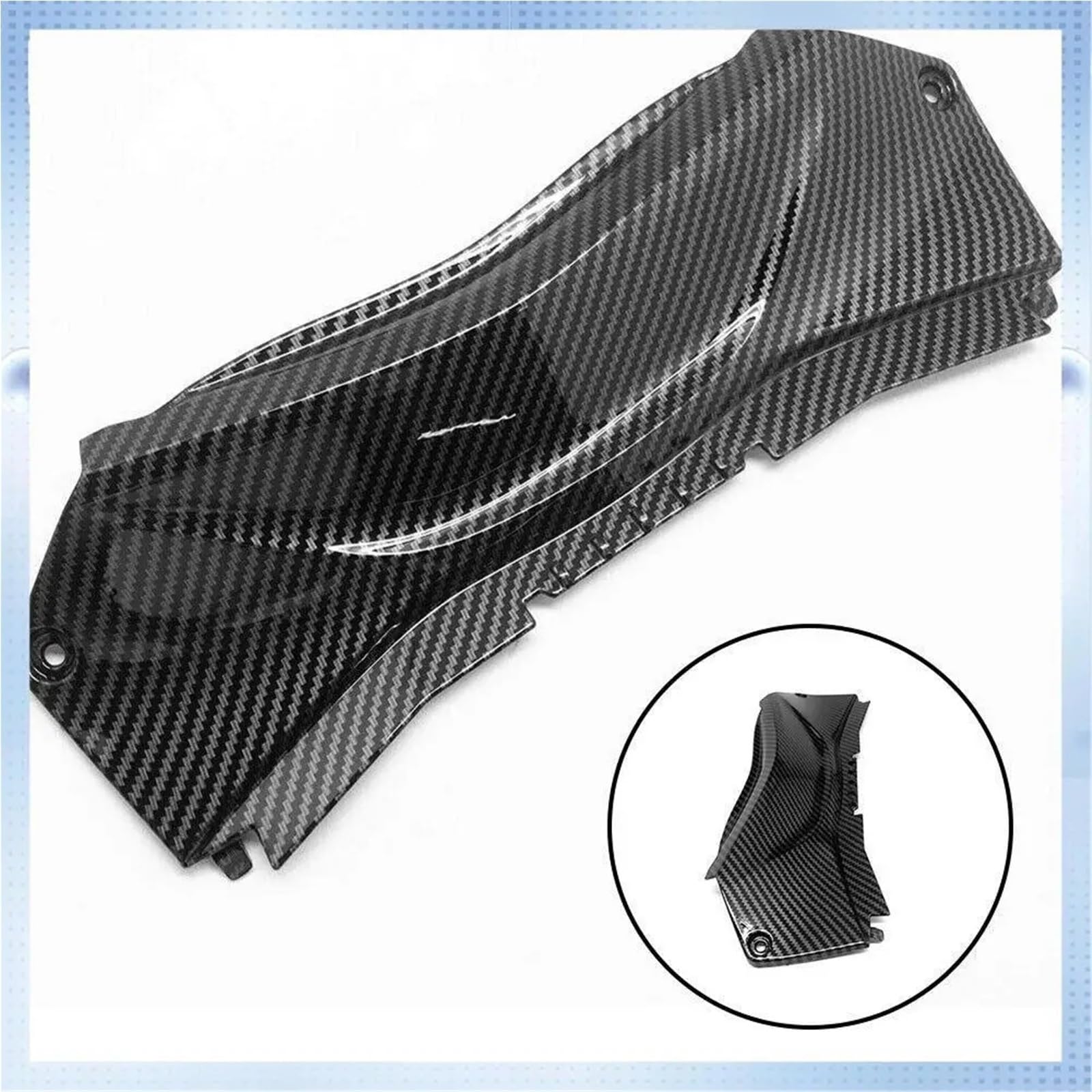Y90A-Motorradverkleidung aus Kohlefasermuster, Heckverkleidung oben und Mitte, passend für YAMAHA YZF R3 R25 2014–2020 Motorrad Rücksitz Verkleidung