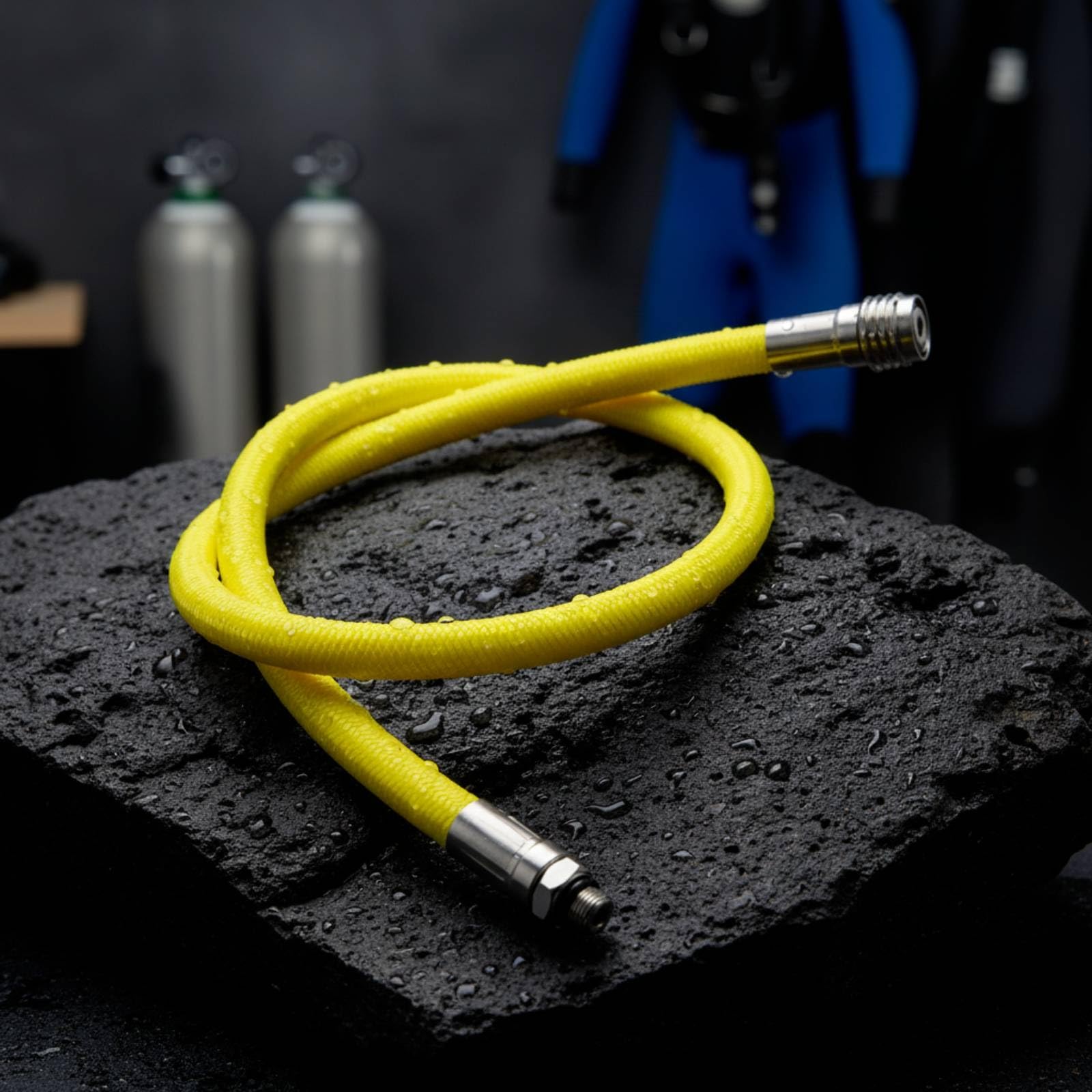 Latiguillo Buceo Trenzado Flexible Latiguillo Presión Resisn a la Abrasión Tubo Segundo Etapa para Submarinistas, Submarinismo