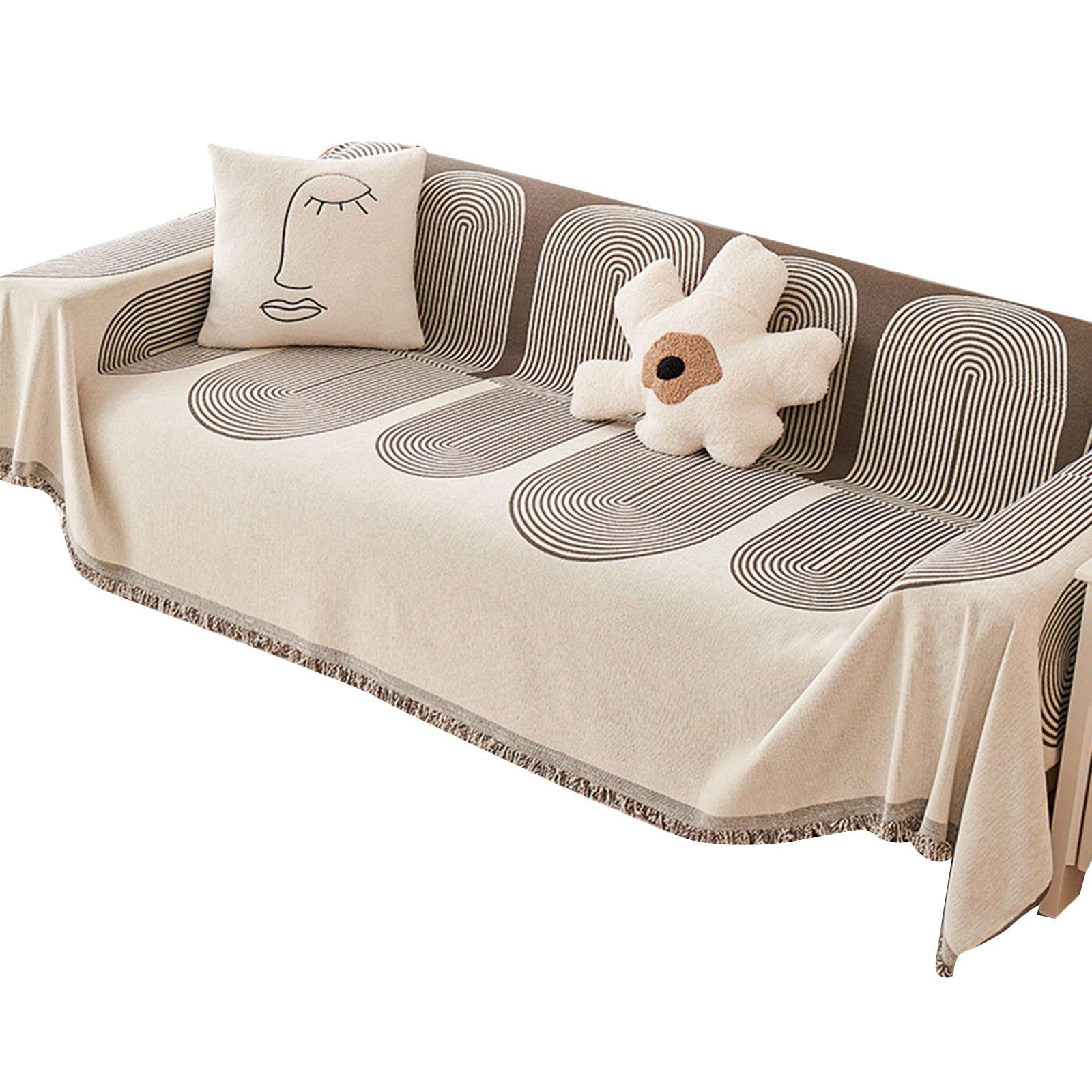 Housse de protection pour canapé au motif piano géométrique élégant