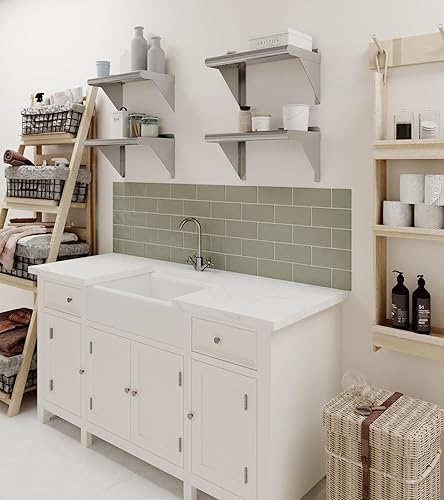 Vista 64 de AmGood Estante de pared de acero inoxidable de 60 pulgadas de largo x 8 pulgadas de profundidad Certificado NSF Estantería de metal