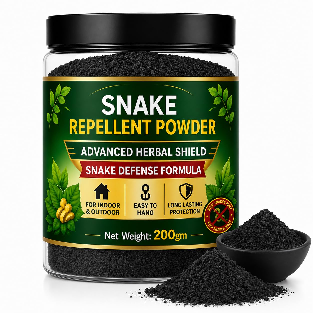 Snake Repellent Powder for Home Garden Balcony Garage & Outdoor Areas | Herbal Snake Away Formula for Indoor Outdoor Protection | Long Lasting Easy Placement Pest Defense Powder 200gm(pack of1)-image-48