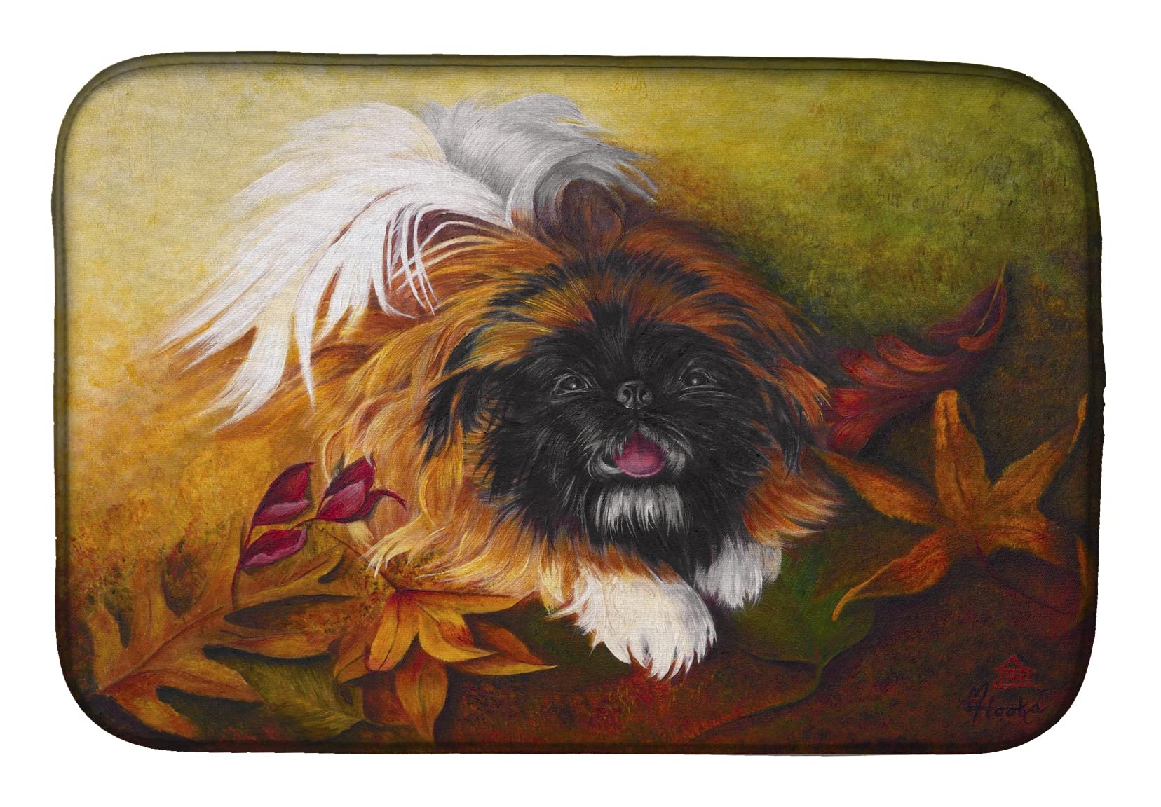 Tapis de séchage Caroline's Treasures MH1046DDM en polyester multicolore 14x21