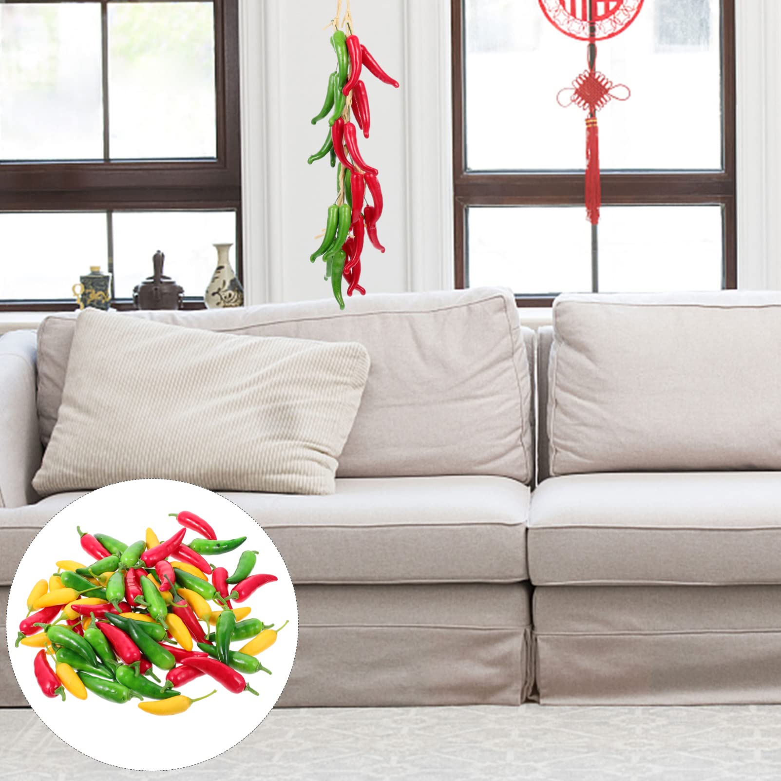 DECHOUS 180pezzi Di Peperoncino Artificiale Alta Simulazione Decorazione Per Fotografie e Feste