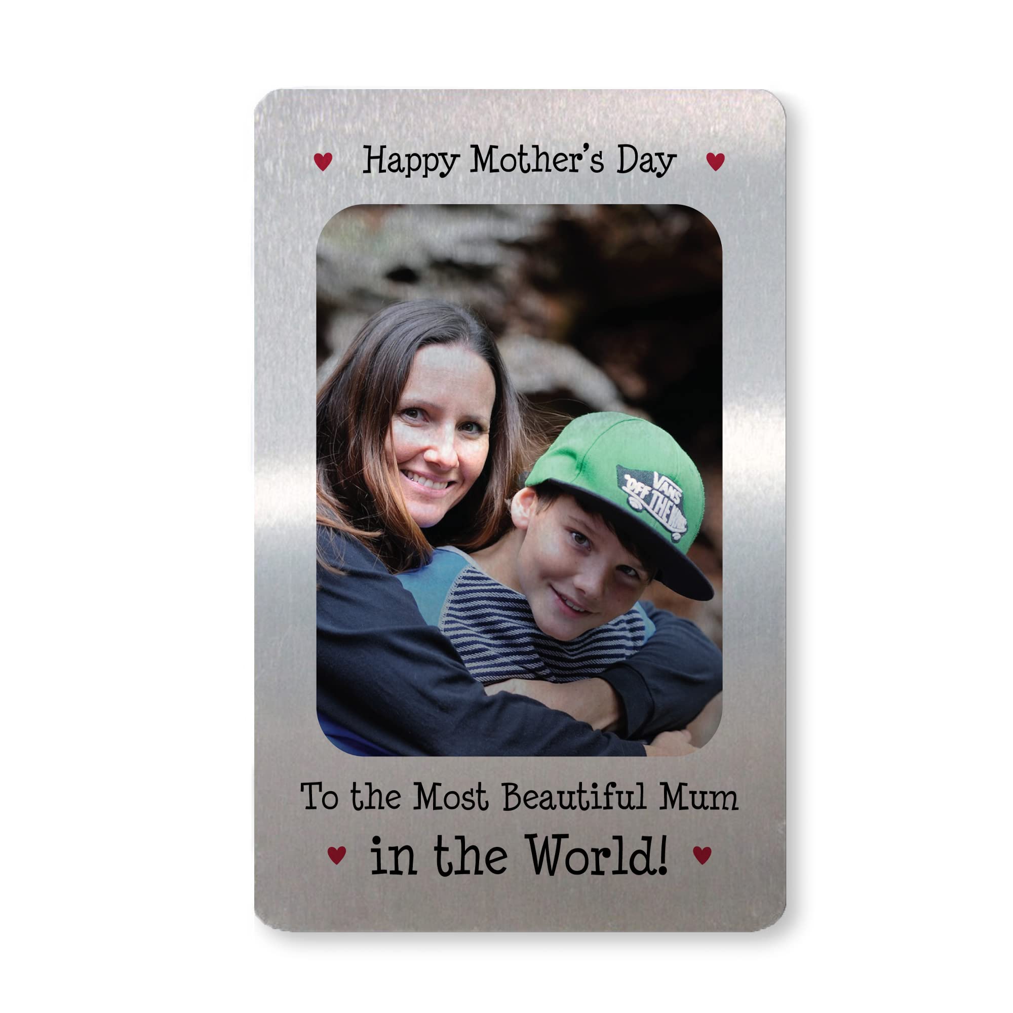 Happy Mothers Day Gift Personalised Metal Card Beautiful Mum Gift From Daughter Son