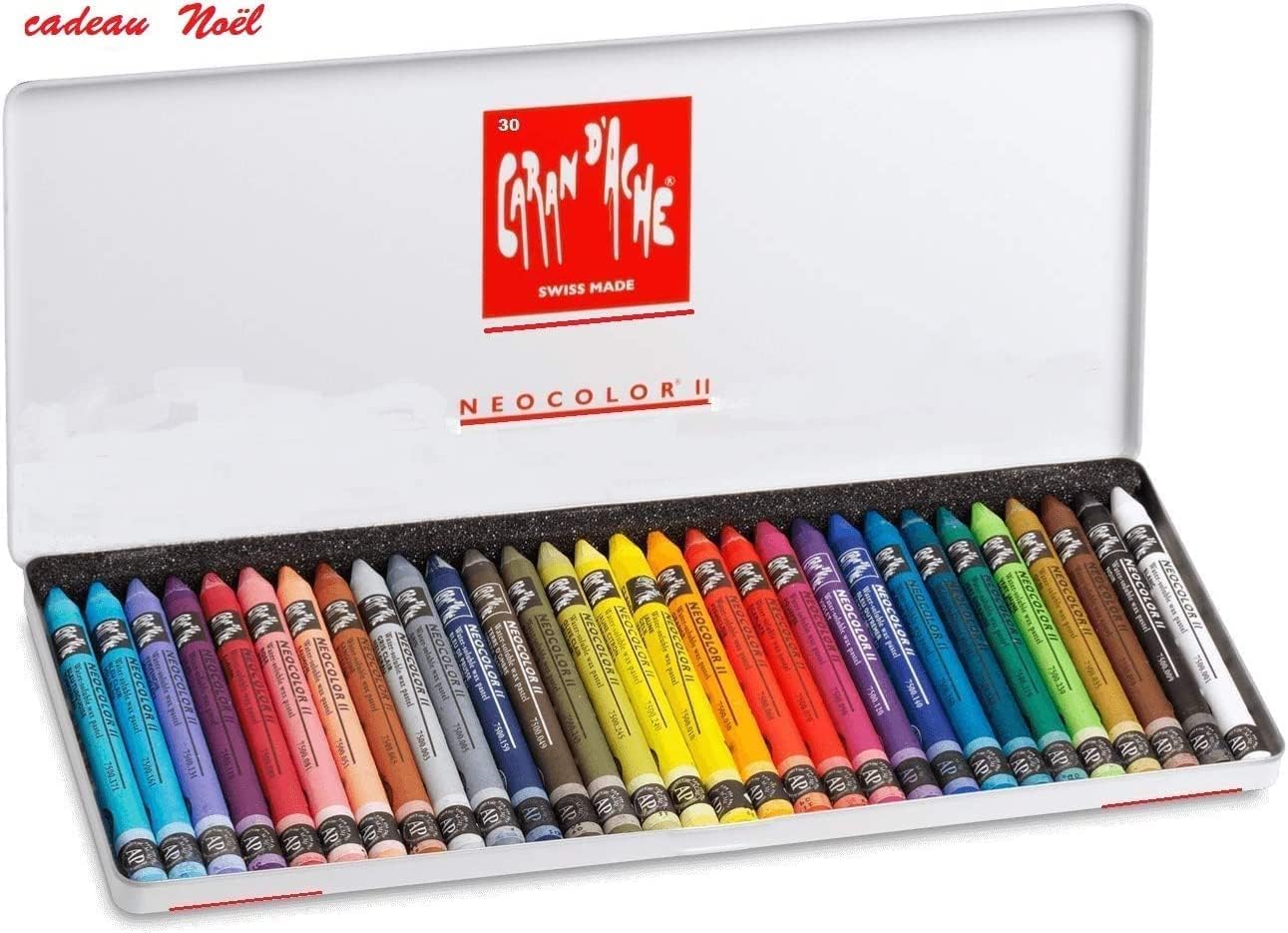 Caran d'Ache Neocolor II Wachspastellkreiden, Aquarellstifte, 30 Stück