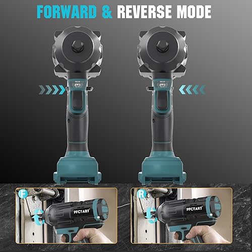 Miniatura 6 de Llave de impacto inalámbrica de 12 pulgada sin escobillas, pistola de impacto de alto par de 1200 Nm (900 pies-libras) con 2 baterías de 4.0 Ah,