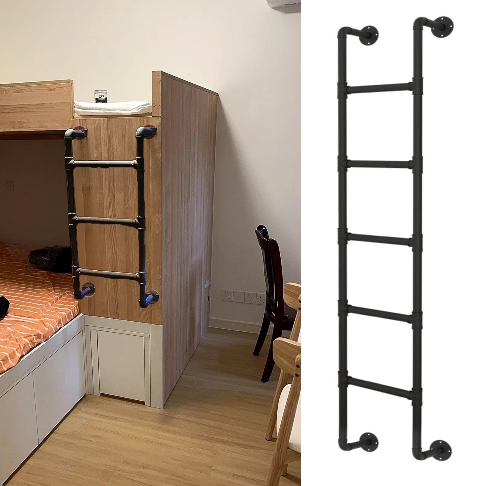 Échelle lit mezzanine pour dortoir et chambre d'ado optimisant l'espace intérieur