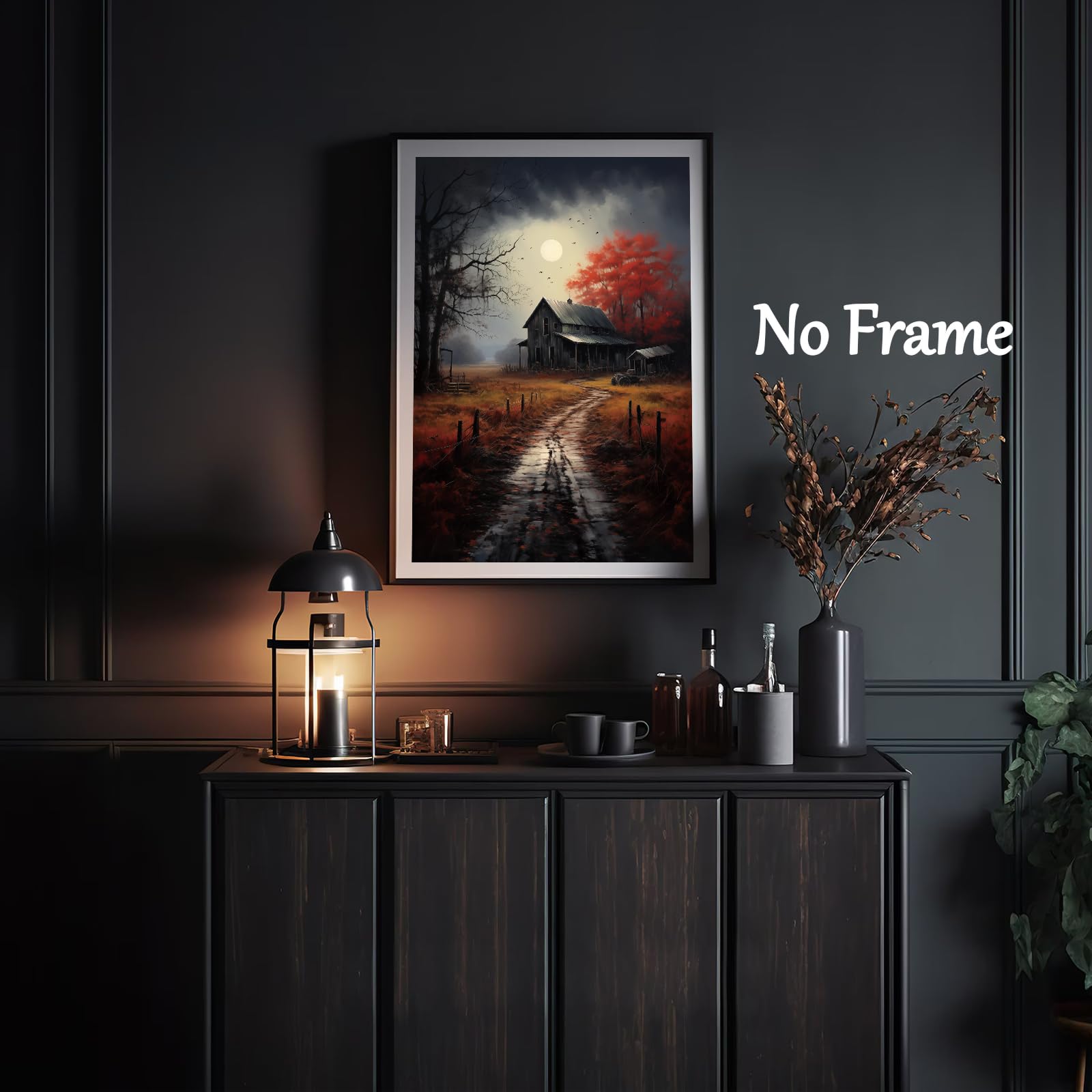 Kunstdruck Auf Leinwand „Dunkler Wald“ – Gothic-Landschaft, 40,6 X 61 Cm, Ohne Rahmen