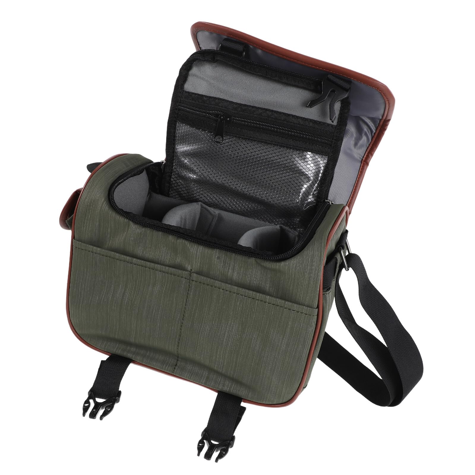 Borsa Tracolla per Fotocamera Custodia Protettiva per Reflex Digitale e Mirrorless con Tasche Interne per Obiettivi e Accessori Realizzata in Nylon Resistente per Trasporto