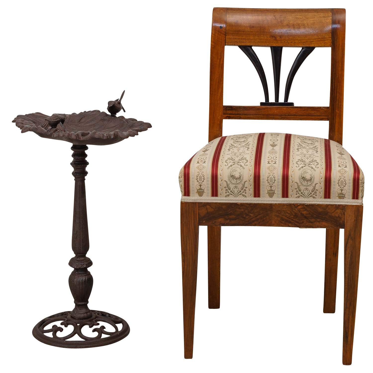 Pila para pájaros bebedero jardín hierro decoración estilo antiguo 61cm