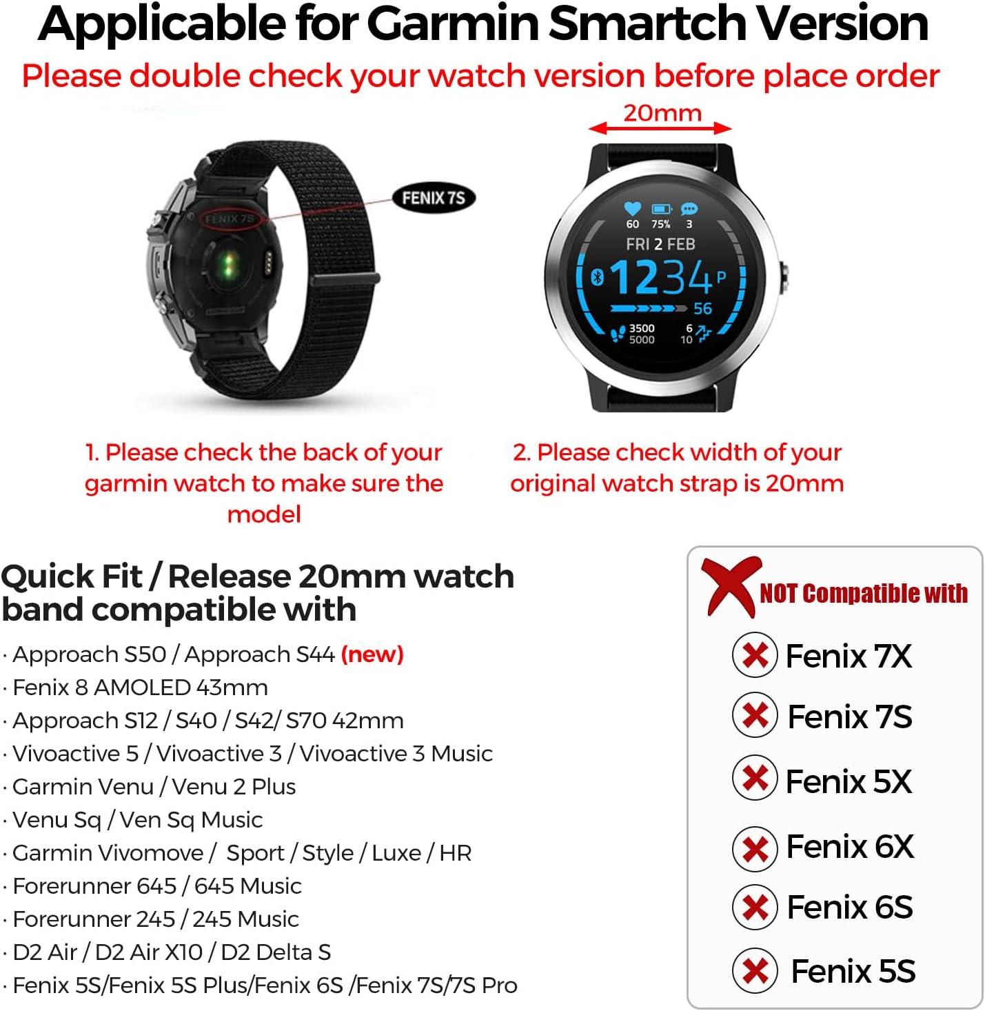 26mm Titanium Band for Tactix 8 51mm/Enduro 3 51 mm /7X Pro, 22mm Metal Strap for Venu 4 45mm/Fenix 8 47mm/Forerunner 965 955, 20mm Band für Instinct E 40mm/Fenix 8 43mm