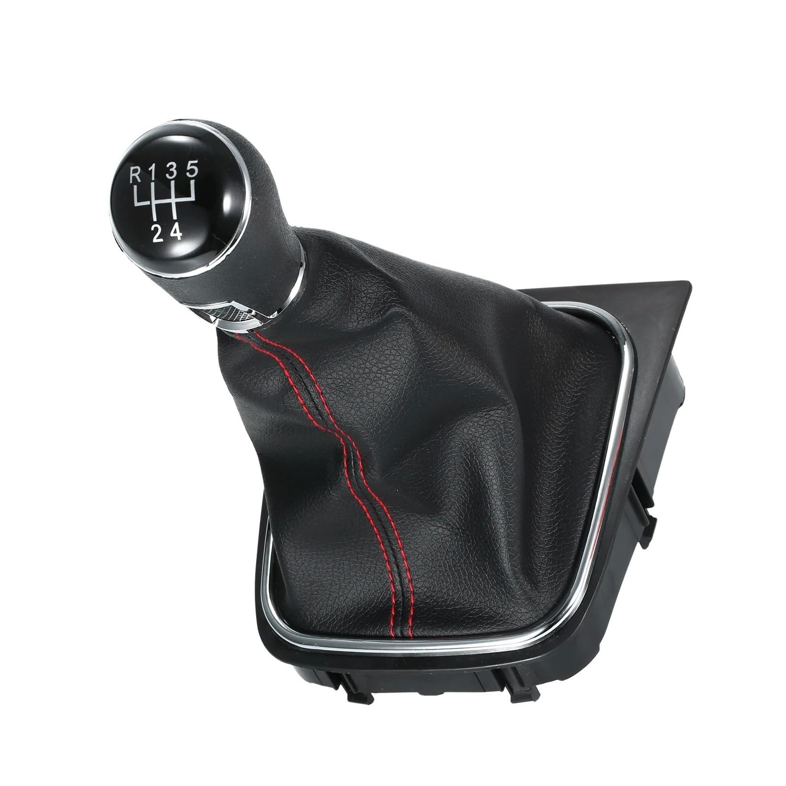 BWSDMZJQRT Car Gear Shifter Knob for VW for Golf 5 6 110mm 5 Speed Gear Knob Shift Stick Gaiter Cover Replacement Hole Diameter