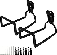 Vista 7 de PHYEX Soporte de pared para manguera de jardín, colgador de metal con revestimiento protector, gancho de agua para patio exterior, se adapta a