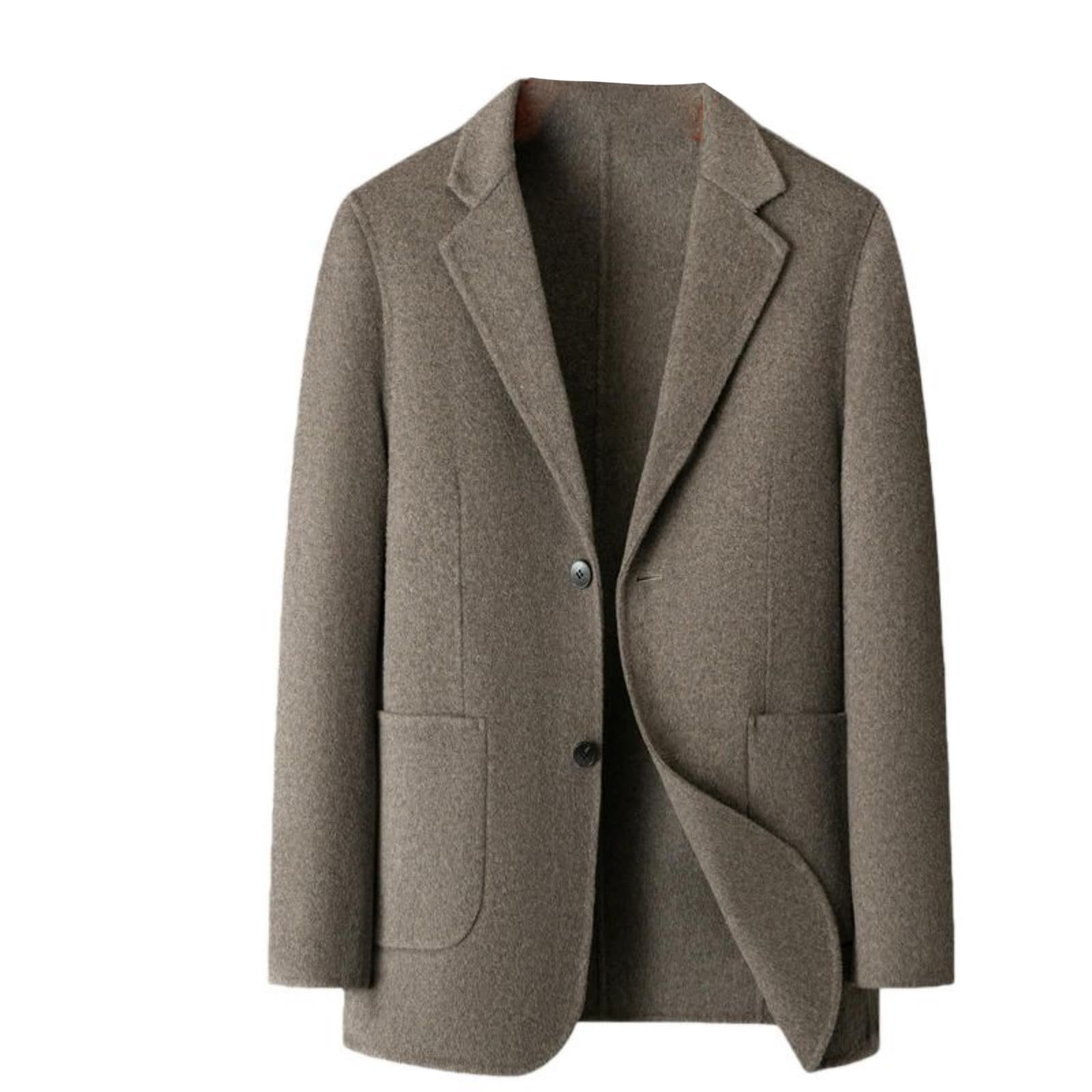 Uomo corto primavera-autunno double face lana cachemire blazer stile coreano