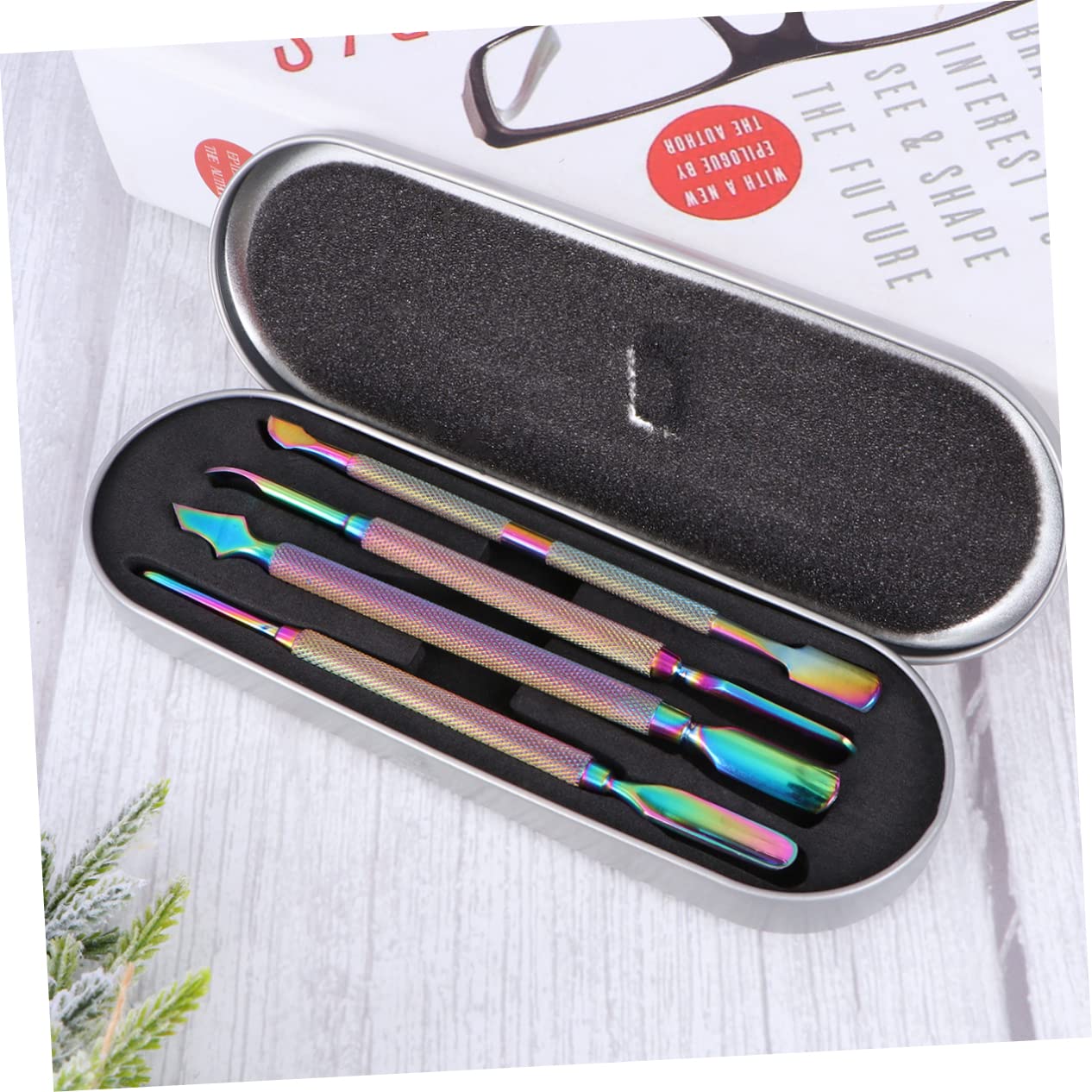 Gogogmee Essential Manicure Tools Set Cuticle Pusher Remover and Cutter Made of Stainless Steel for Nail Care