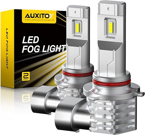 AUXITO Bombilla LED antiniebla 9145 9140 H10 sin ventilador, 6000 lm por juego, 6500 K blanco frío, chips LED CSP, bombillas antiniebla o reemplazo