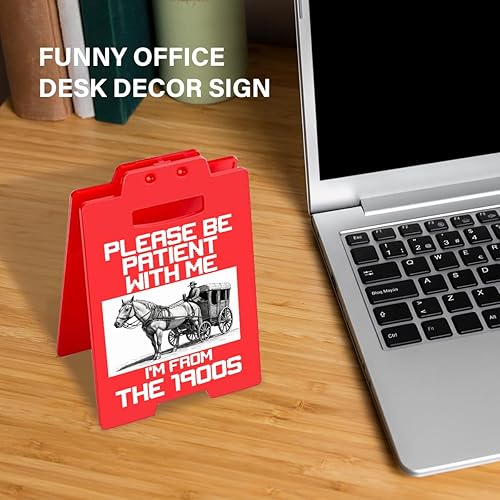 Miniatura 5 de Divertido letrero de decoración de escritorio de oficina, letrero retro con el texto en inglés "I'm From the 1900s", decoración de cubículo, regalos