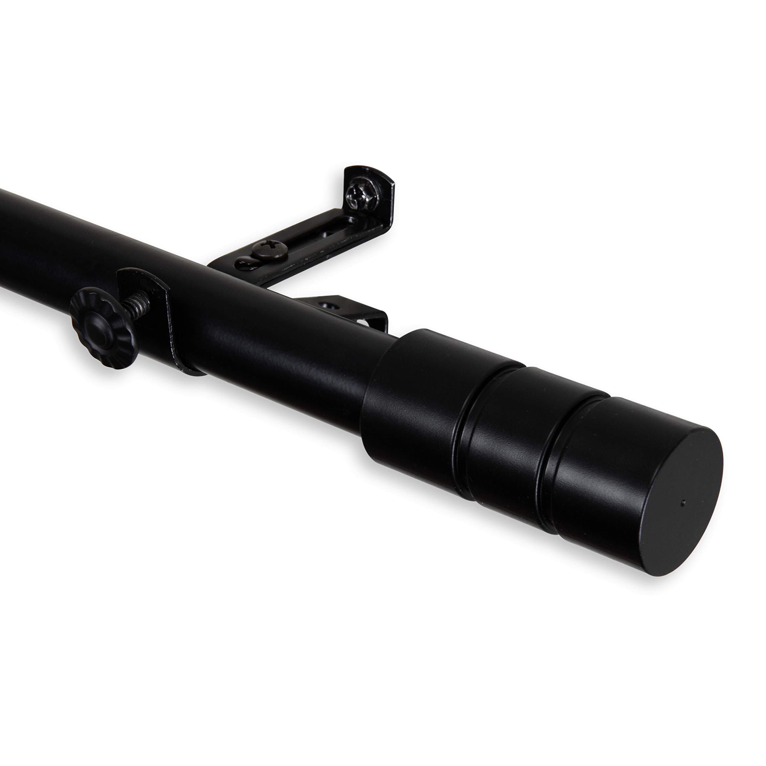 A&F Rod Décor - Ball Curtain Rod 1 inch Diameter, 120-170 inch - Satin Nickel