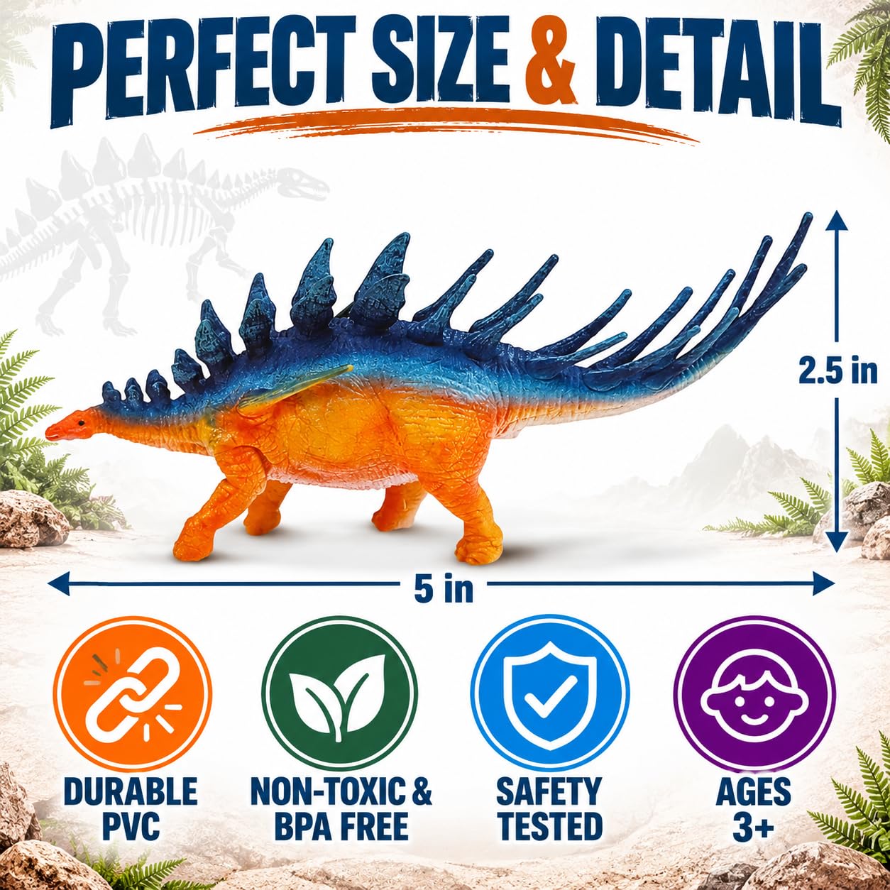 Safari Ltd. Kentrosaurus Dinosaur Toy - 5 Inch -2