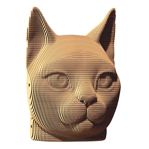 CARTONIC Gato Puzzle 3D de Cartón - Maqueta para Montar
