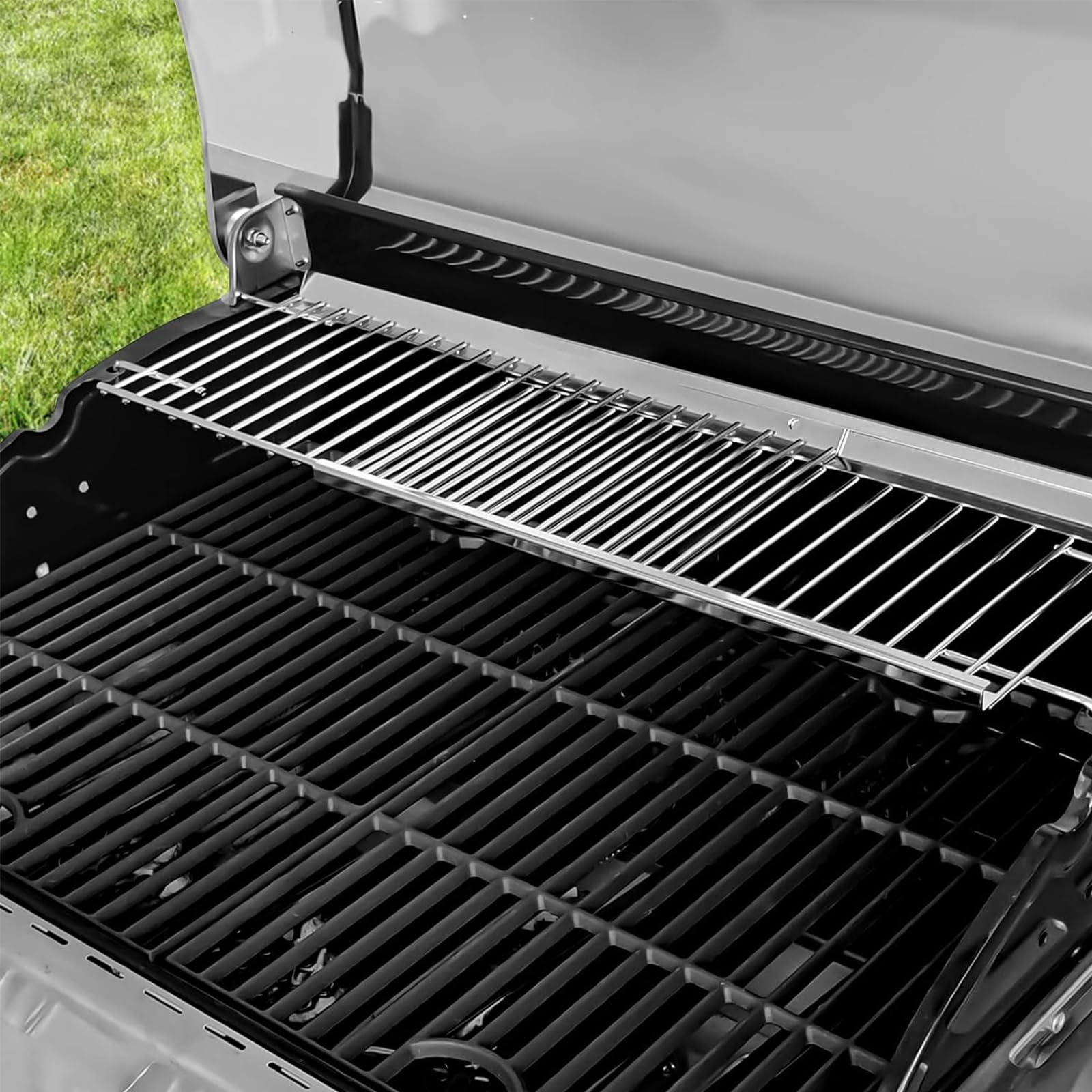 GFTIME Griglia scaldavivande universale, regolabile per Enders Kansas II Pro, Burnhard, RÖSLE VIDERO, Nexgrill, Dynaglo, Monument 4/5, ricambio in acciaio inox, griglia scaldabagno