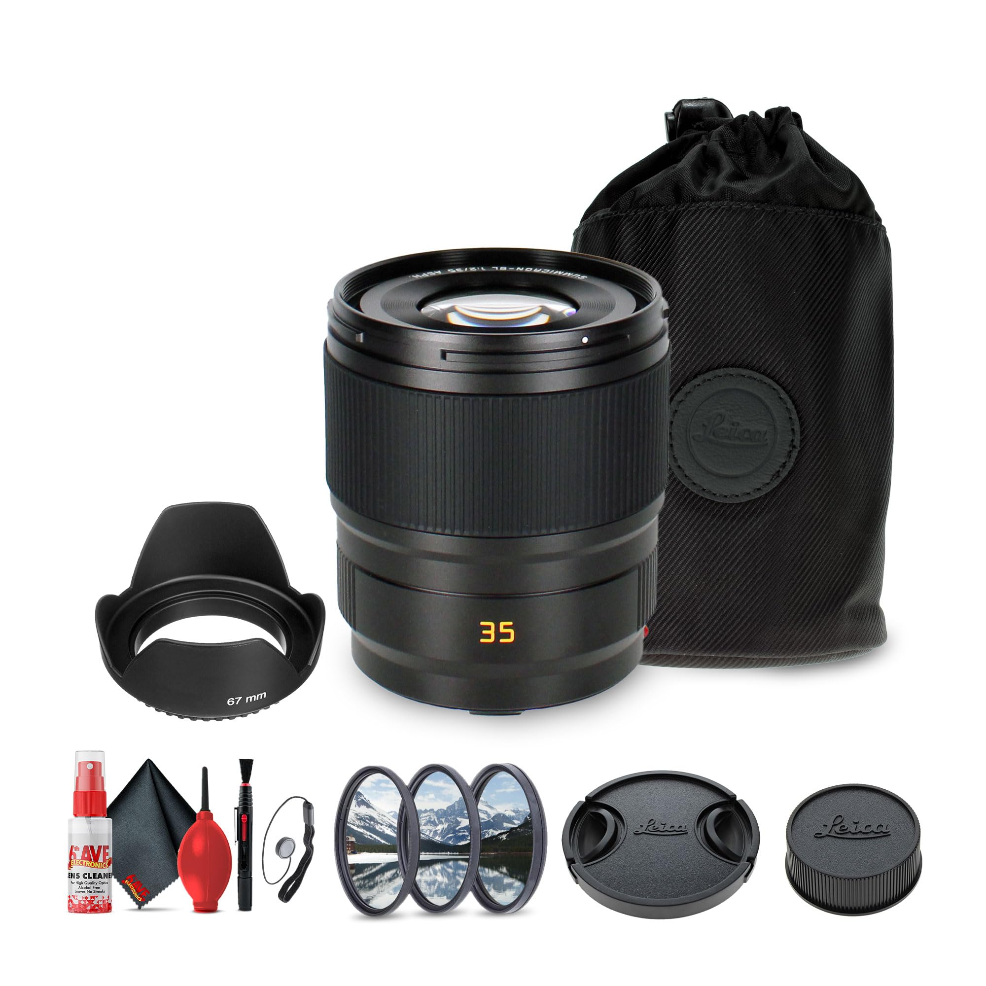 Leica Summicron-SL 35mm f/2 ASPH. Lens (L-Mount) (11192) + Lens Filter Kit + Cleaning Kit + Lens Hood + Lens Cap