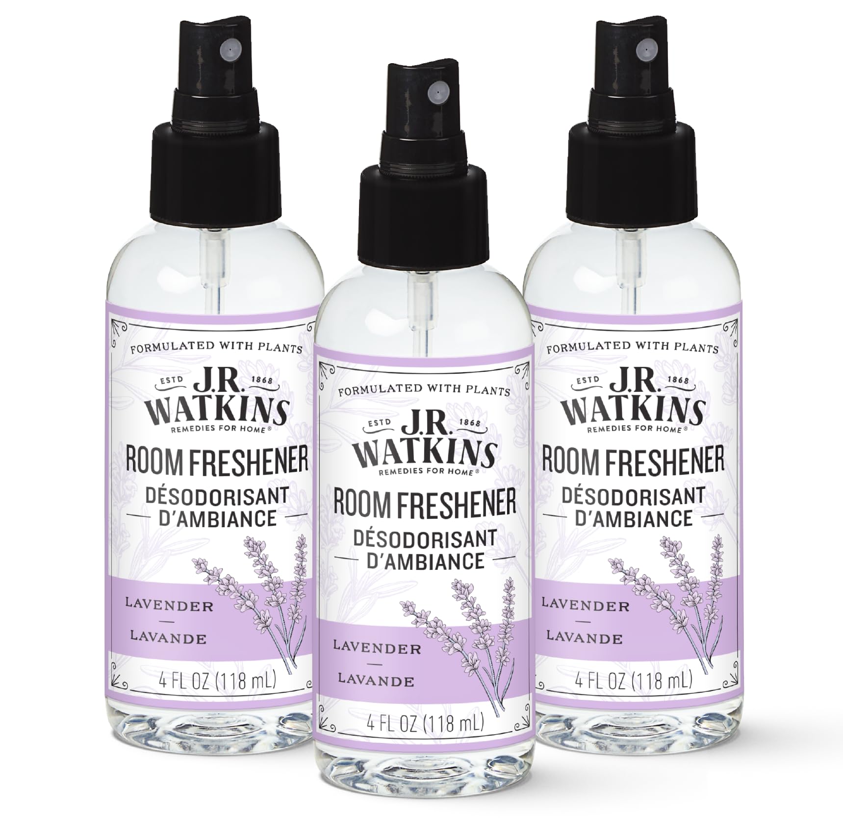 J.R. Watkins Room Freshener - Lavender - 4 Fl Oz, Pack of 3