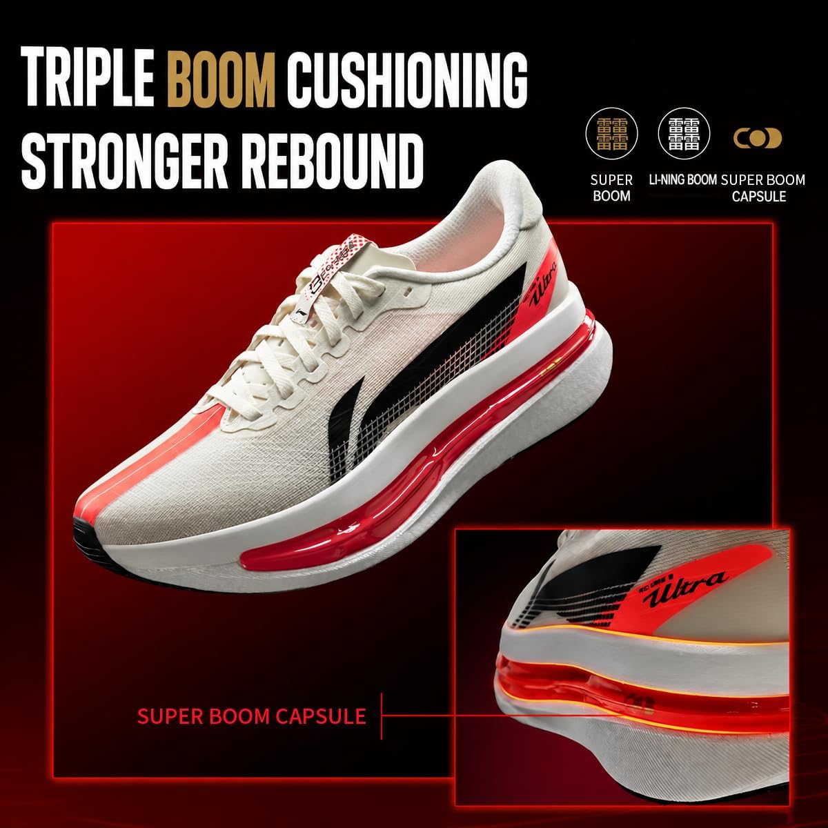 LI-NING Red Hare 9 Ultra Men's Running Shoes Lightweight Breathable Racing Training Sneakers Training Athletic Footwear